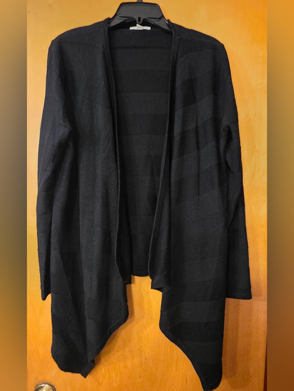 New York & Company Black Open-Front Cardigan – Size Large